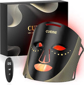 CUEME red light mask closeup showing at-home skincare potential.