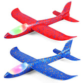 CUKU 2-pack LED light foam airplane ready for easy assembly and playtime.