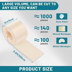 CUKWUYBY self-adhesive hydrocolloid bandage provides secure fit without extra tape.