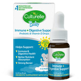 Culturelle Baby Drops bottle front view for daily probiotic and vitamin D support.