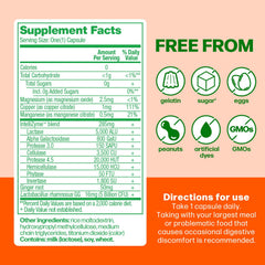 Culturelle Bloating Gas Defense dosage instructions with largest meal