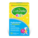 Culturelle Kids complete multivitamin probiotic bottle for daily use supports growth and immune health.