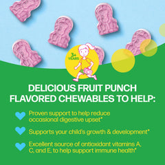 Culturelle GG probiotic strain label on bottle supports digestion and immune support for kids.