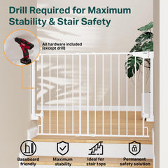 Cumbor double-lock security helps keep toddlers safely contained.