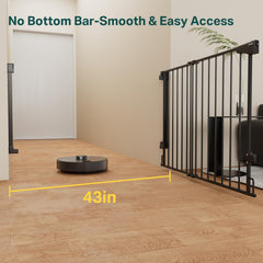 Cumbor width-adjustable gate fits openings 29.2–43 inches for flexible layout.