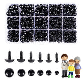 Cumkluu safety eyes 6-14mm assortment with washers secures amigurumi doll eyes.
