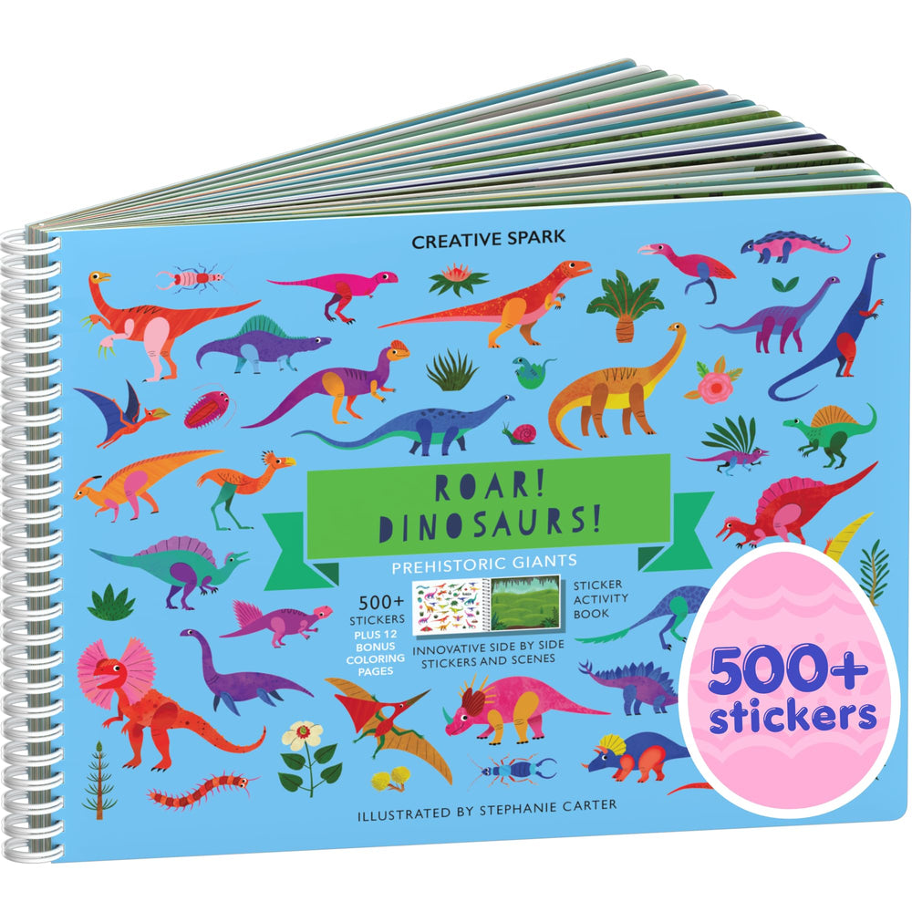 Cupkin Dinosaur Sticker Book cover for imaginative travel play.