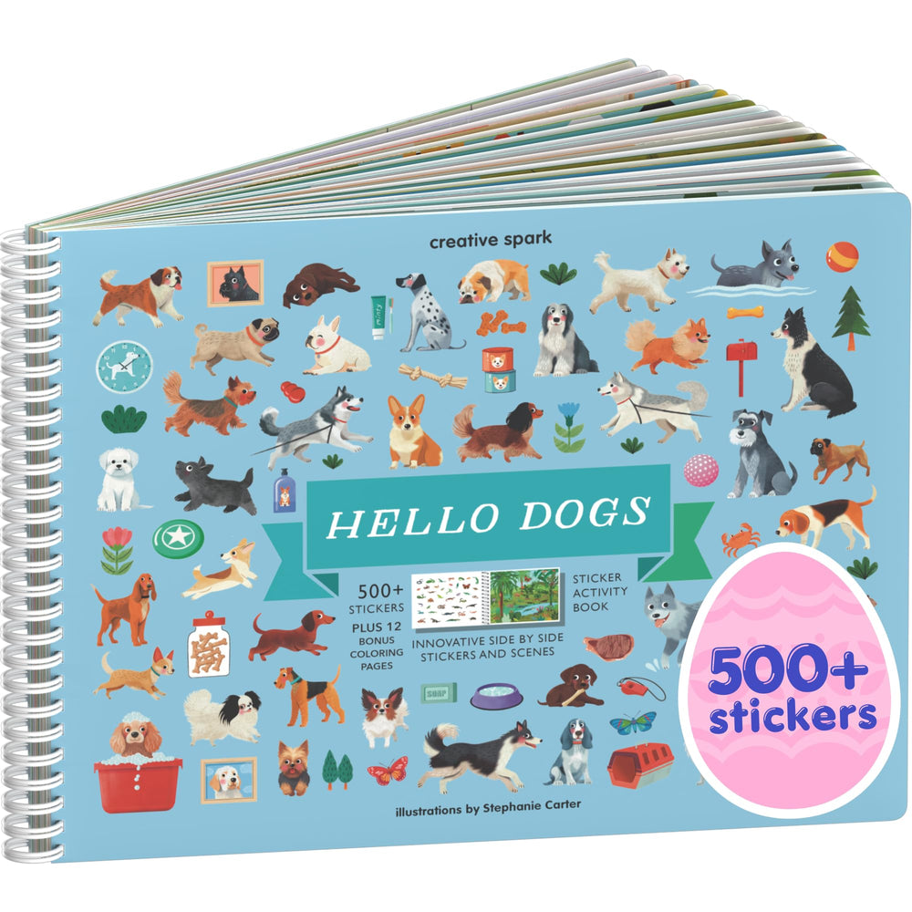 Cupkin Hello Dogs sticker book cover—bright and inviting for imaginative play.
