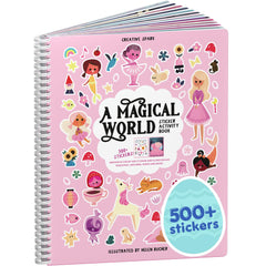 Cupkin Magical World sticker book cover showcasing vibrant princess themes for imaginative play.