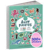 Cupkin Pirate Sticker Book scene with ships boosts imaginative play