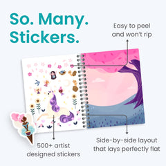 Cupkin Princess stickers spread with 500+ pieces fueling creative storytelling.