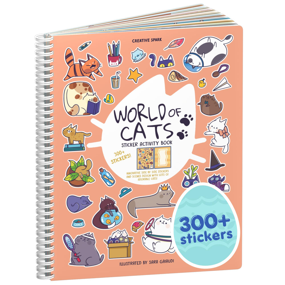 Cupkin World of Cats sticker book cover boosts creative travel fun for kids