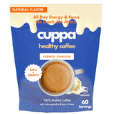 Cuppa Healthy Coffee French Vanilla cup with smooth aroma and focused energy.