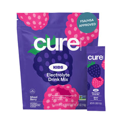 Cure Hydration Kids mixed berry packet, ideal for school hydration