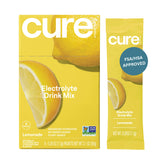 Cure Hydration Lemonade packet closeup for on-the-go hydration.