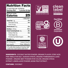 Cure Hydration plant-based ingredients with coconut water for natural electrolyte balance