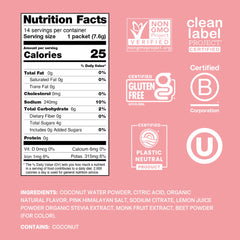 Cure Hydration packet poured into a glass for post-workout hydration