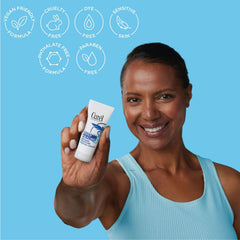 Curel Daily Healing Body Lotion texture close-up shows a silky, non-greasy finish.