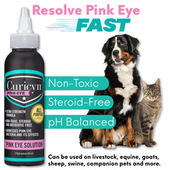 Curicyn pink eye solution for livestock-use supports rapid comfort