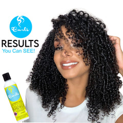 Curls Blueberry Bliss organic blueberry extract supports nourished hair.