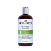 CURLSMITH Frizz Control Shampoo bottle demonstrating frizz prevention for curls