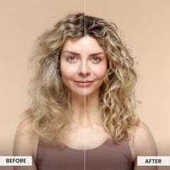 CurlSmith Moisture Memory Release close-up on soft, defined curls after spray.