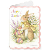 Current Deluxe Die Cut Easter Bunny card front with vibrant spring artwork for greetings.