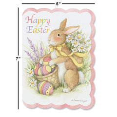 Current Deluxe Die Cut Easter Bunny set image highlights eight ready to send cards.