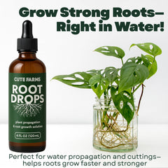 Cute Farms Root Drops precise dropper in action for easy dosing.