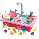 CUTE STONE color changing play kitchen sink faucet for immersive pretend play