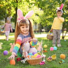 CUTE STONE eggs display six bright colors adding surprise to Easter baskets