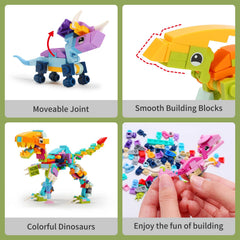 CUTE STONE colorful bricks and dinosaur models ignite creative building sessions