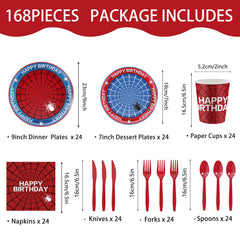 Cutedog spider birthday dessert plates seven inch, vivid design to match main plates