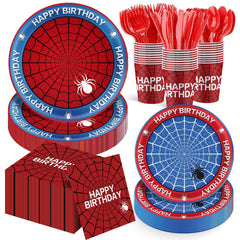 Cutedog spider birthday dinner plates nine inch, bold spiderweb print for a coordinated table