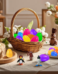 CUTEHO colorful Easter egg hunt pack enhances outdoor games.