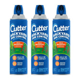 Cutter Backyard Bug Control fogger can front view protecting a patio from mosquitoes.