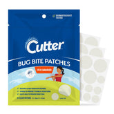 Cutter Bug Bite Patches pack front showing vegan, fragrance-free design for sensitive skin.