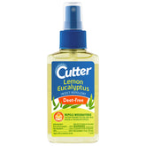 Cutter Lemon Eucalyptus pump spray front shows DEET-free outdoor protection.