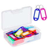 Cuttte 50-pack key tags with container for neat key storage.