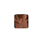 Cuzmly layered paperclip necklace for versatile daily wear.
