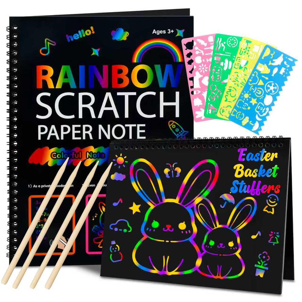 Cvvdycago rainbow scratch art book cover showing vibrant hidden colors