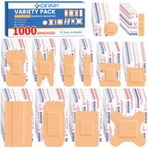 CXYARY 1000-count bandages bulk pack for versatile at-home care