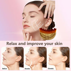 Cxguu Lymphatic Face Brush with portable case supports on-the-go skincare.
