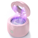 CXRUY Ultrasonic Cleaner pink front view for compact home use.