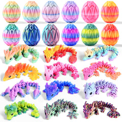 Cybermaker diamond dragon egg with poseable dragon inside for Easter display and desk decor.