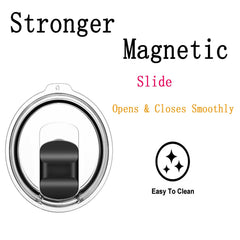 CYHTSHFZ 20oz tumbler lid close-up on magnetic slider for easy use