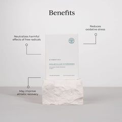 CYMBIOTIKA H2 bottle packaging highlights gluten-free and keto-friendly benefits.