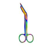 Cynamed Artzone Lister Bandage Scissors with rainbow finish for quick visibility in clinics