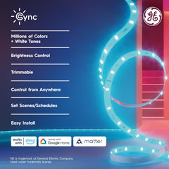 Cync LED strip offering millions of colors for living room ambiance