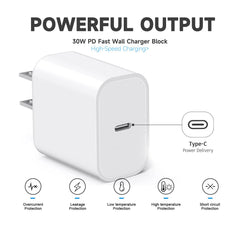 CYQAPC USB-C charger plug-in close-up emphasizing safety features